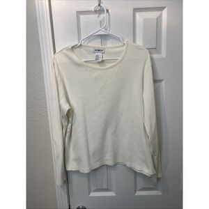 Women's Long Sleeve Waffle Shirt. Size-XL. White Stag Brand
